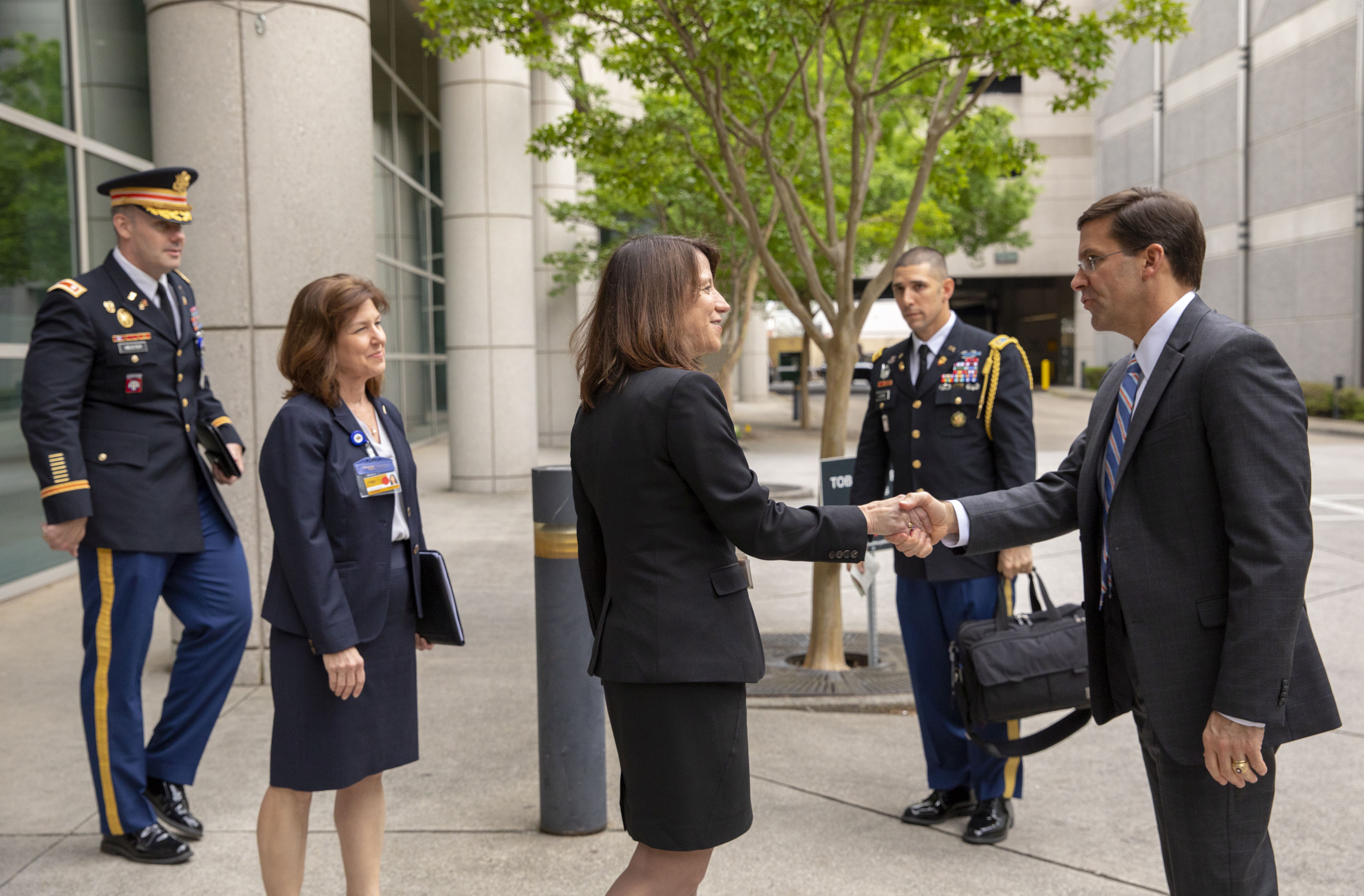 Lora-Weiss-show-the-Honorable-Mark-Esper-GTRI-Headquarters