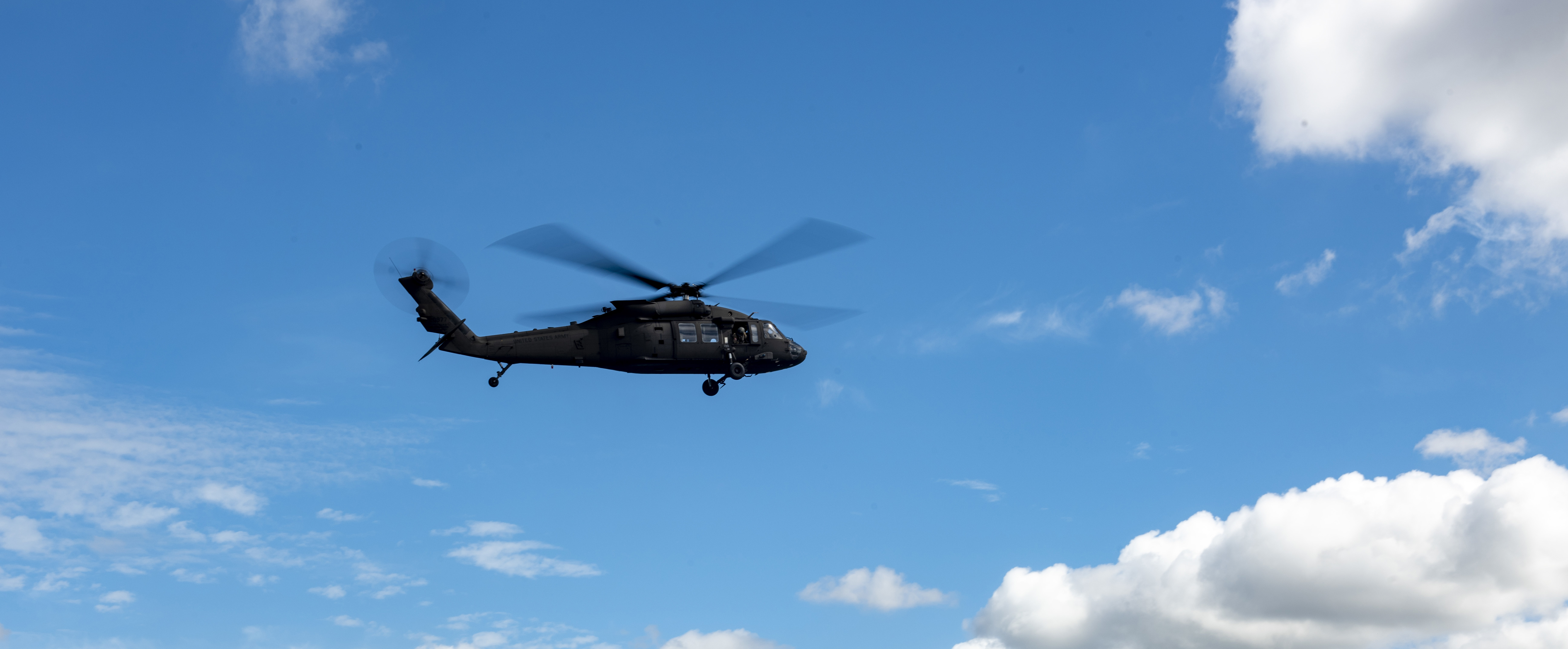 U.S. Army helicopter in flight
