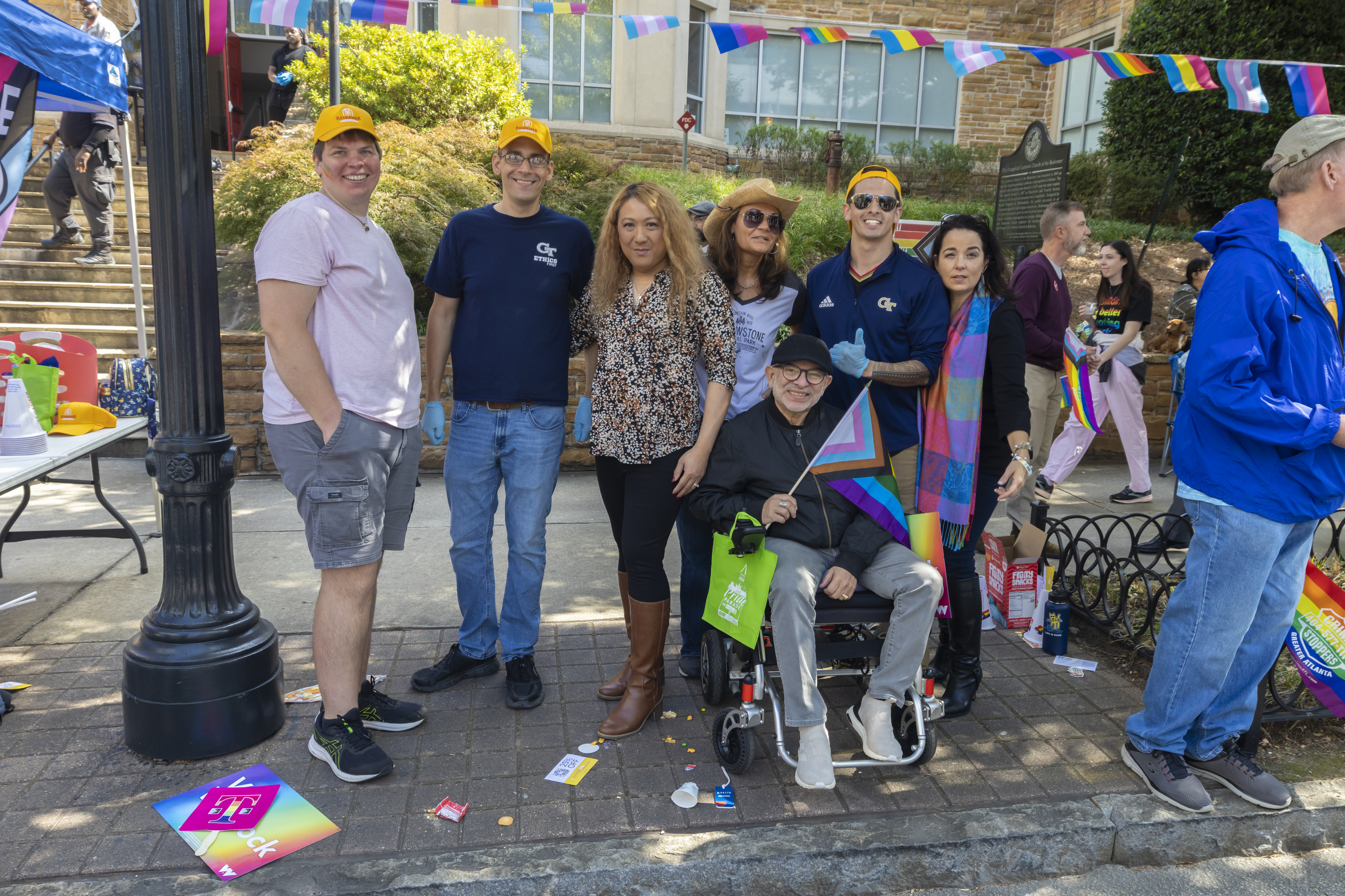 Members of the AFFIRMED ERG volunteering at the 2022 Atlanta Pride March.